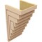 Ekena Millwork 11"W x 11"D x 22"H Wide Landon Rough Cedar Woodgrain TimberThane Corbel, Primed Tan CORUR11X11X22LANRCPR - alternate 4